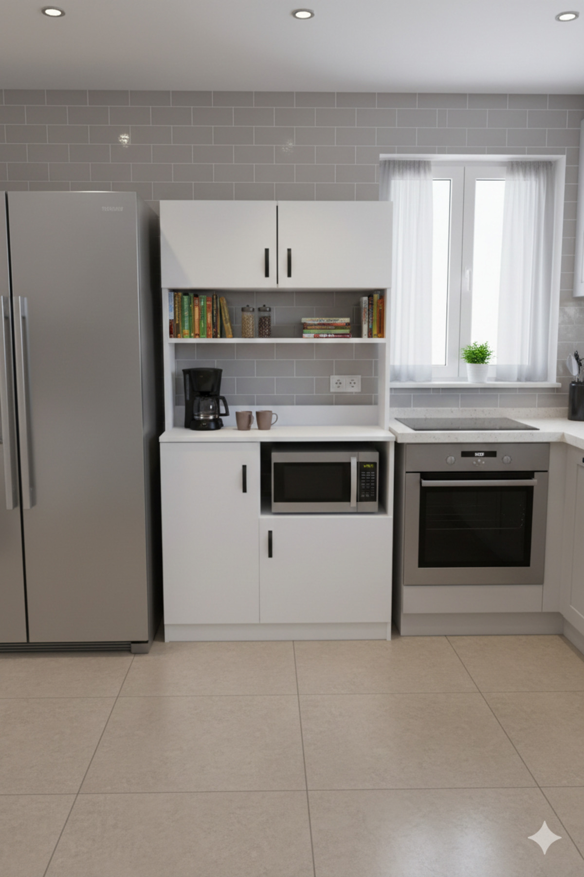 【こぐま①】 Haus Modüler Mocha 1 Erzak,Kiler,Mutfak Dolabı Çok Amaçlı Dolap