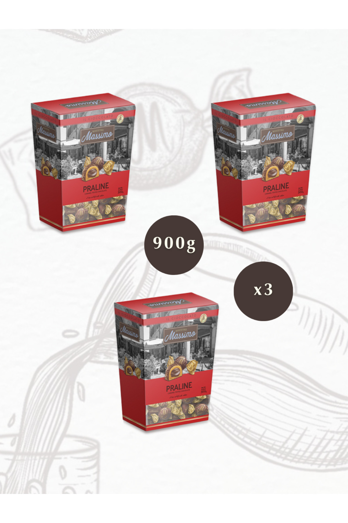 Maestro Massimo Praline Caramel Toffee Çikolata | Hediyelik