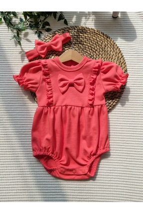 db MOON Kurdelalı Bandanalı %100 Pamuk Romper Body Zıbın