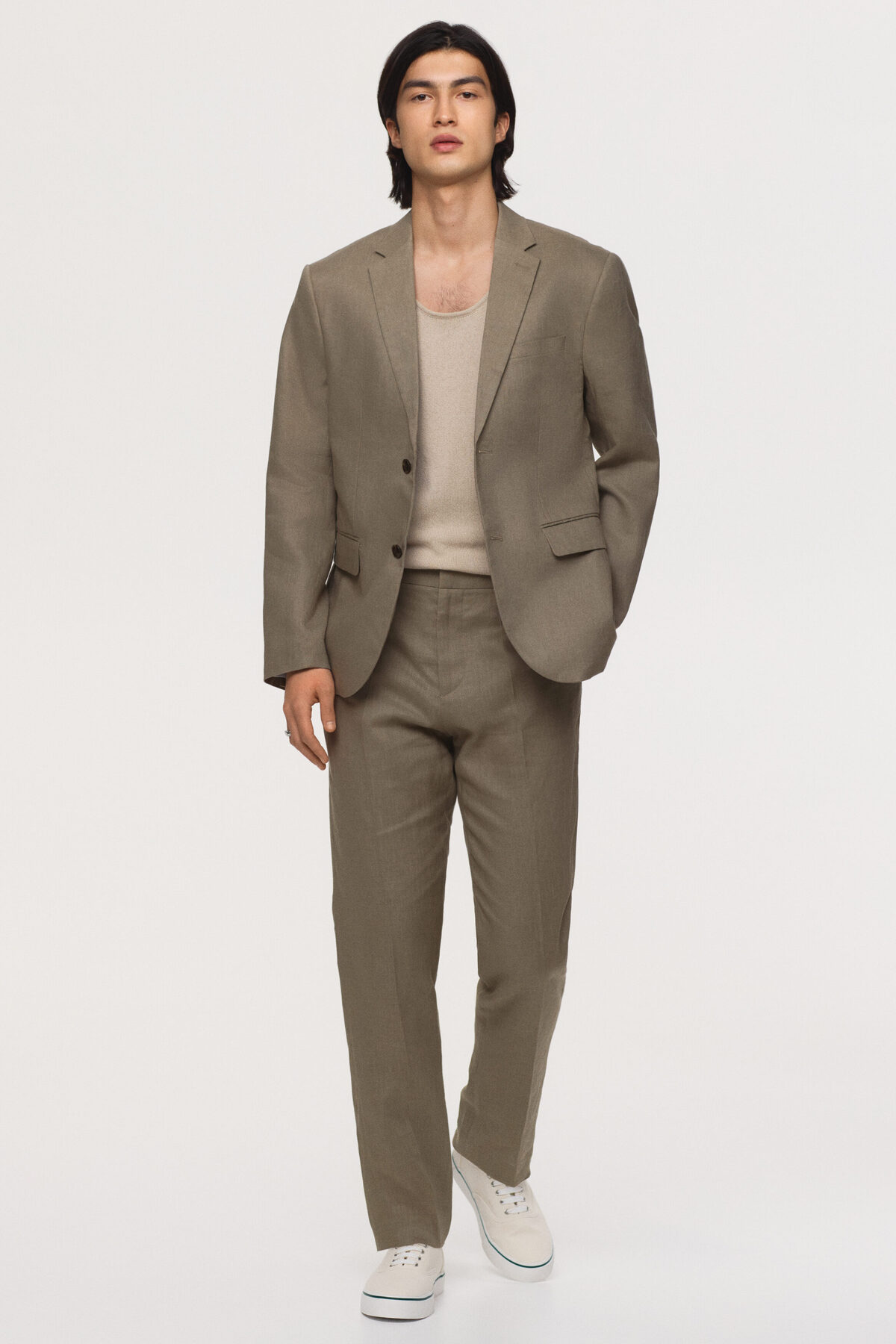 شلوار کتانی اسلیم فیت اچ اند ام شلوار H&M