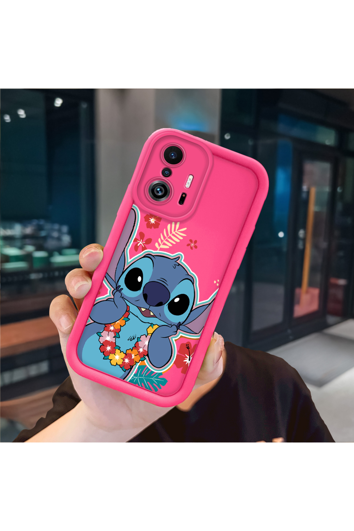 Pink Red Silicone Case Compatible with Mi 11T Pro/Mi 11T Shockproof Camera Protection