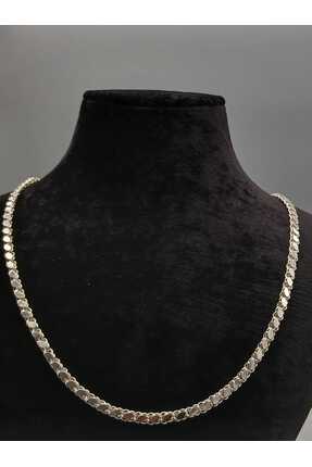 auraandoresilver 925 Ayar Gümüş Pullu Arpa Zincir