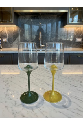 COV Premium Gla/ss 2'li Bölünebilir Mıknatıslı Kadeh, Bardak Yeşil & Gold