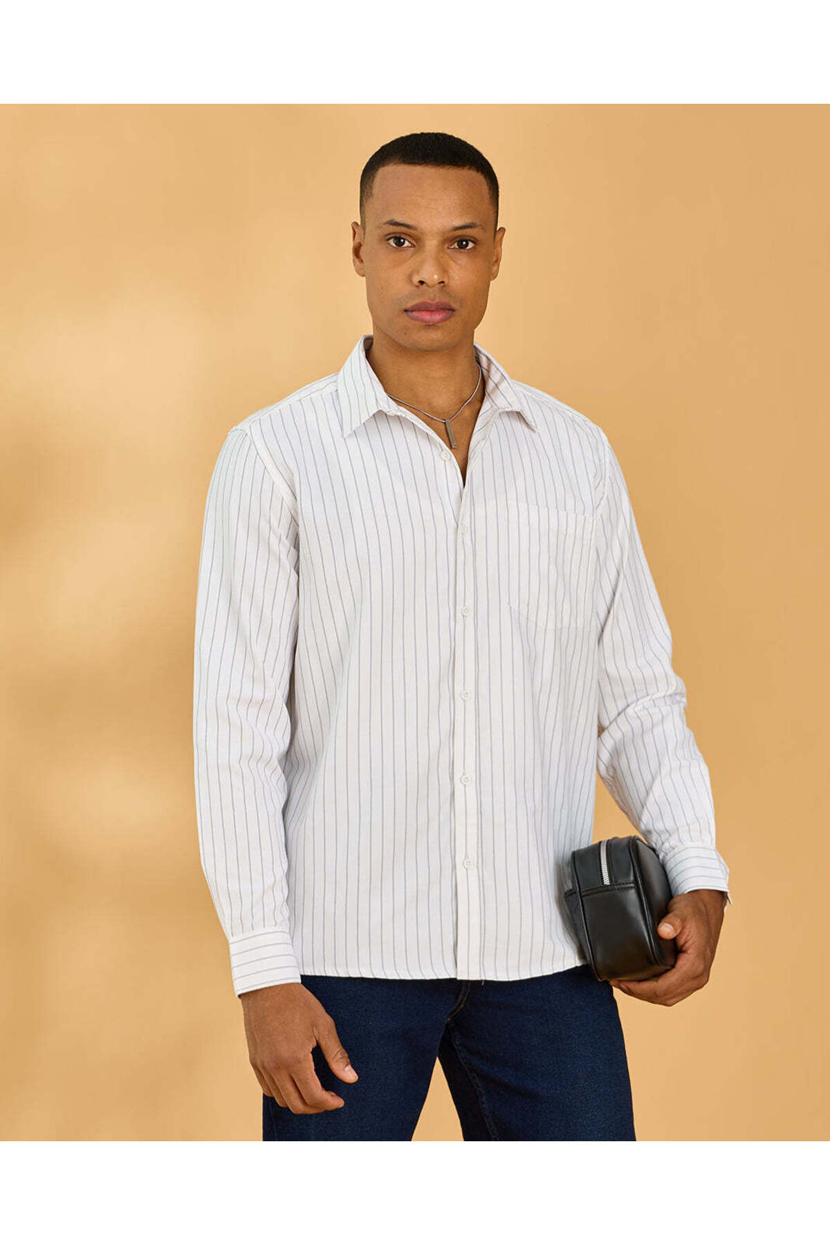 REDTAG Men White Long Sleeve Formal Shirt