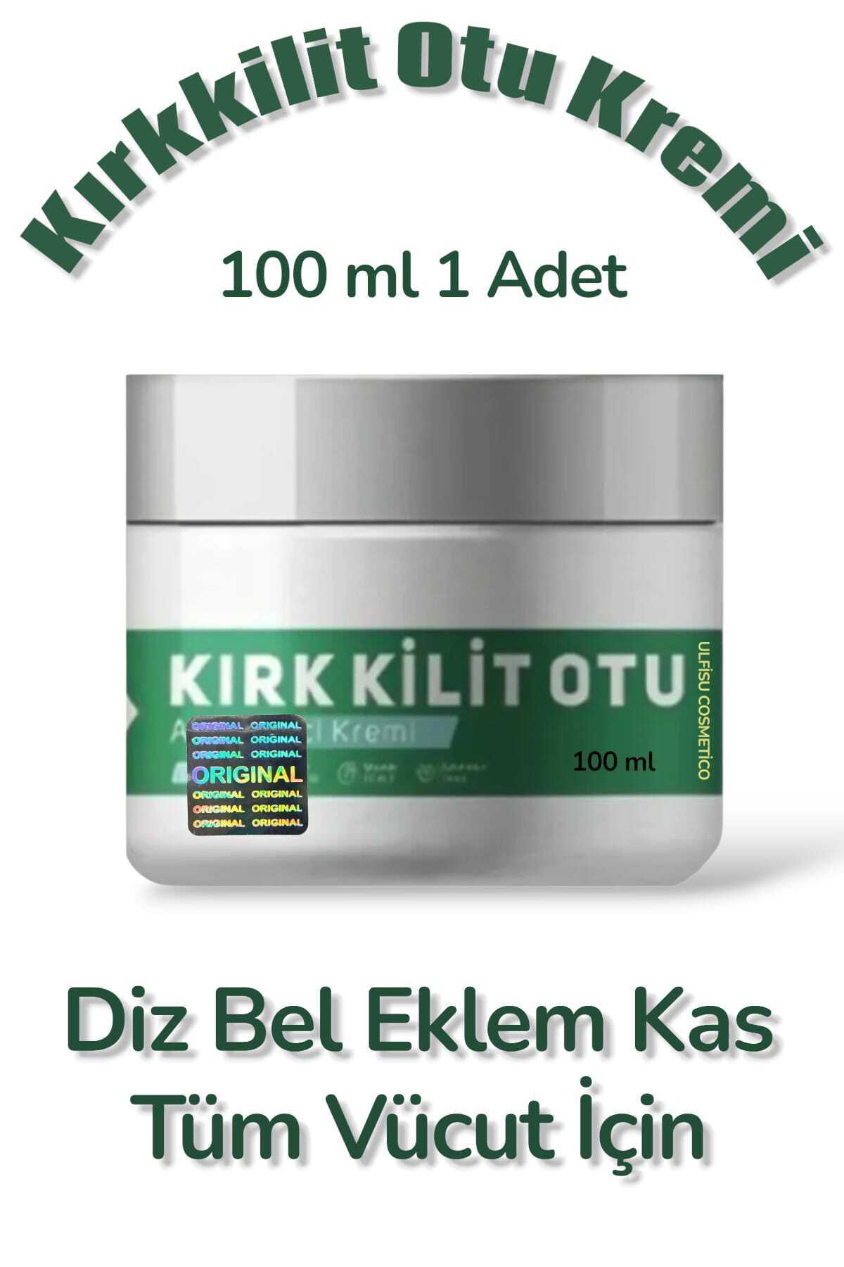 ULFİSU COSMETİCO Kırkkilit Otu Kremi 100 ml 1 Adet - Diz Bel Eklem Kas Tüm Vücut İçin — ULFİSU-kirkkilitneewesion150-1111