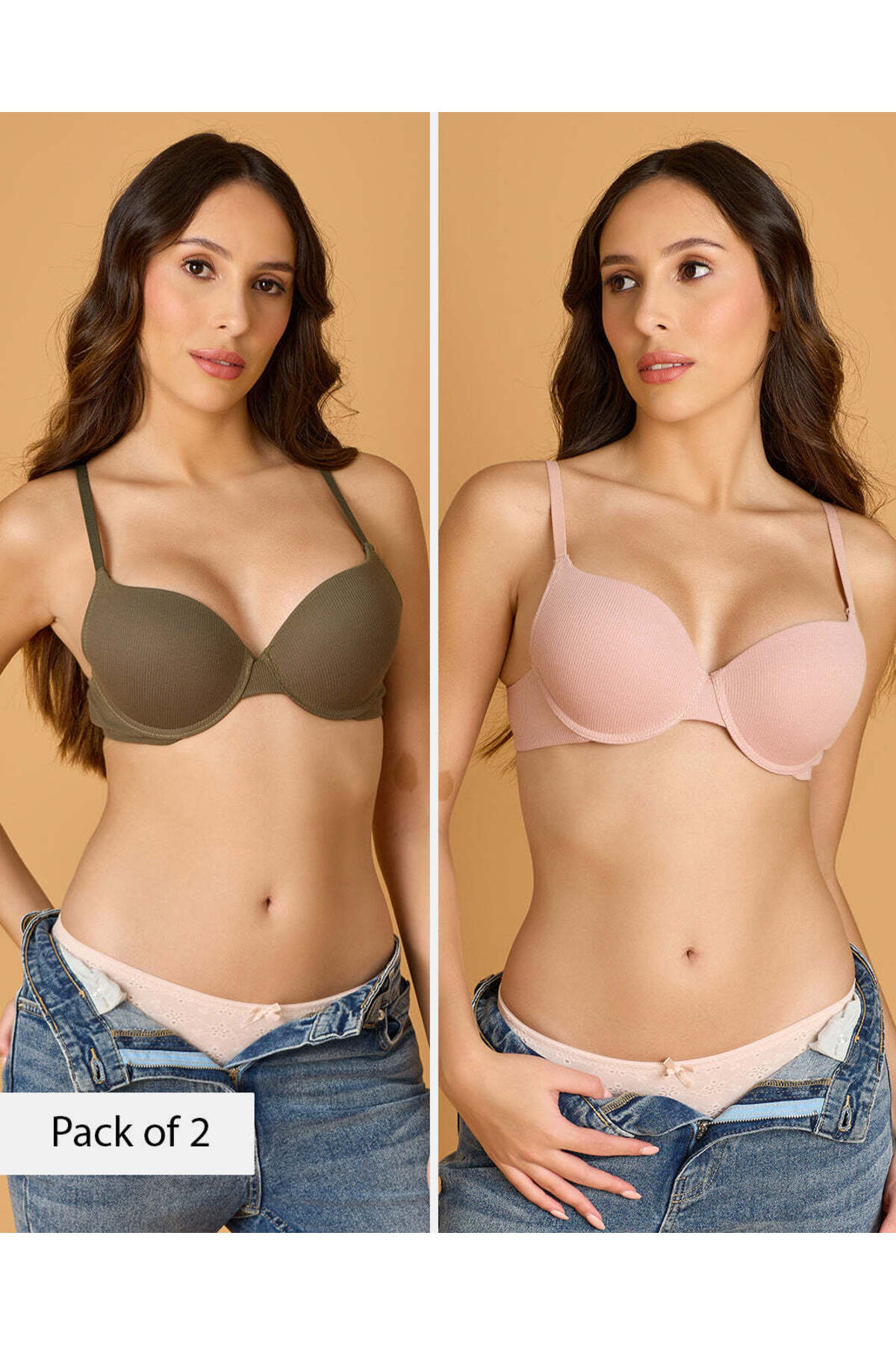 REDTAG Women Assorted Support Push Up Bra 2 Piece