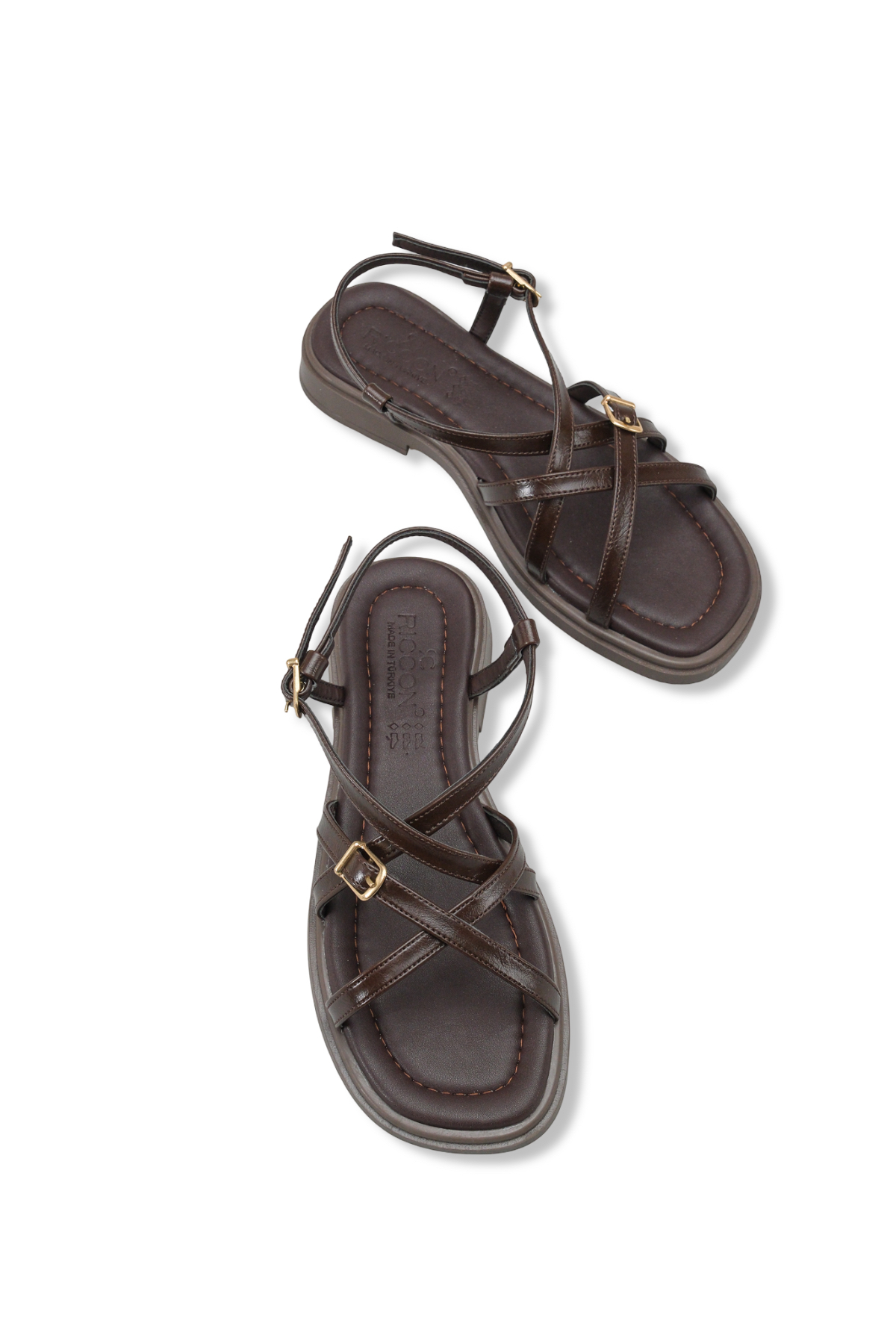 Riccon  Kadın Sandalet 00121002 Kahverengi Rustik - Görsel 4