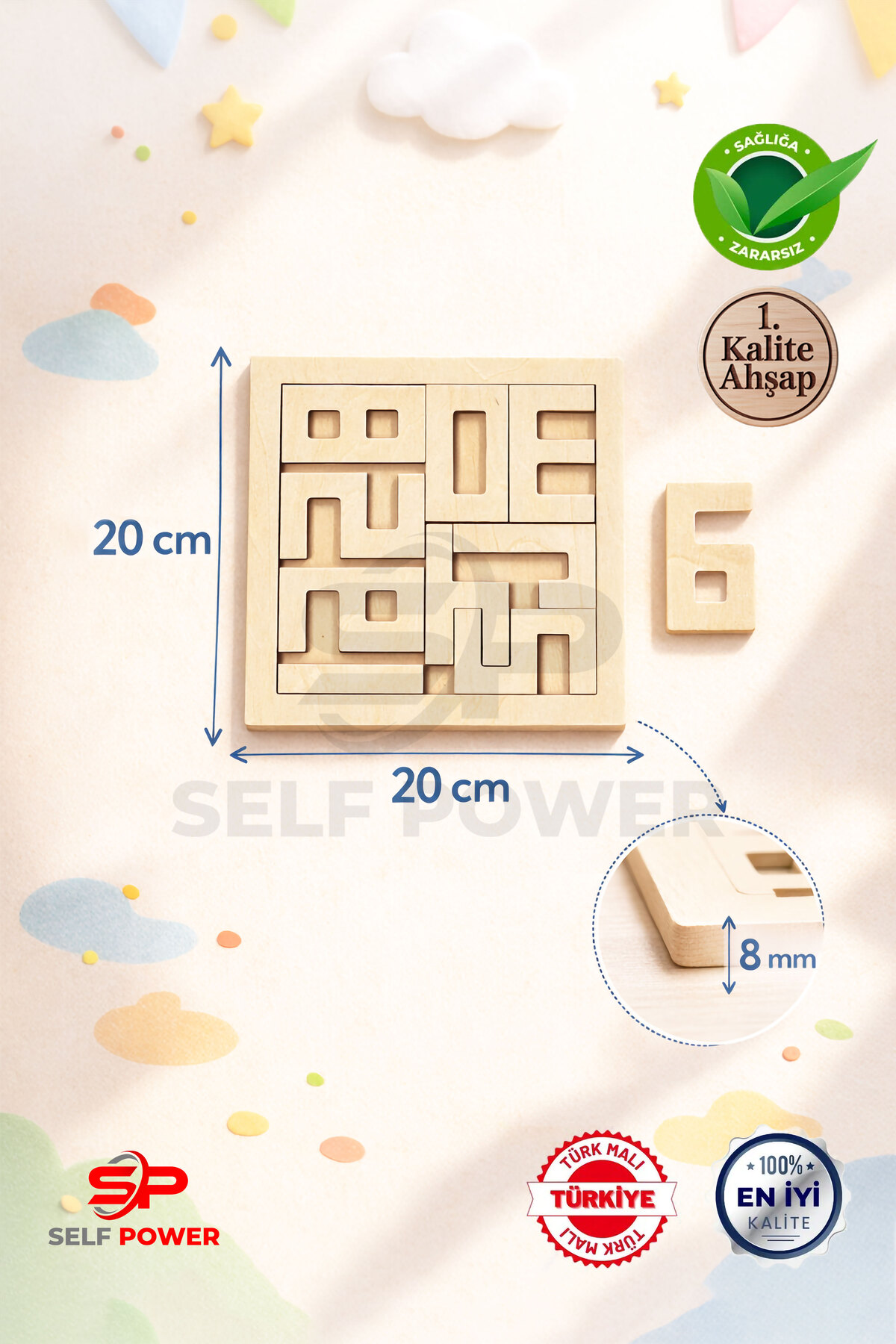 Self Power AHSAP ZEKA OYUNU RAKAMLAR BOYANABİLİR BOYA FIRÇA DAHİL fotoğrafı 3 (önizleme)