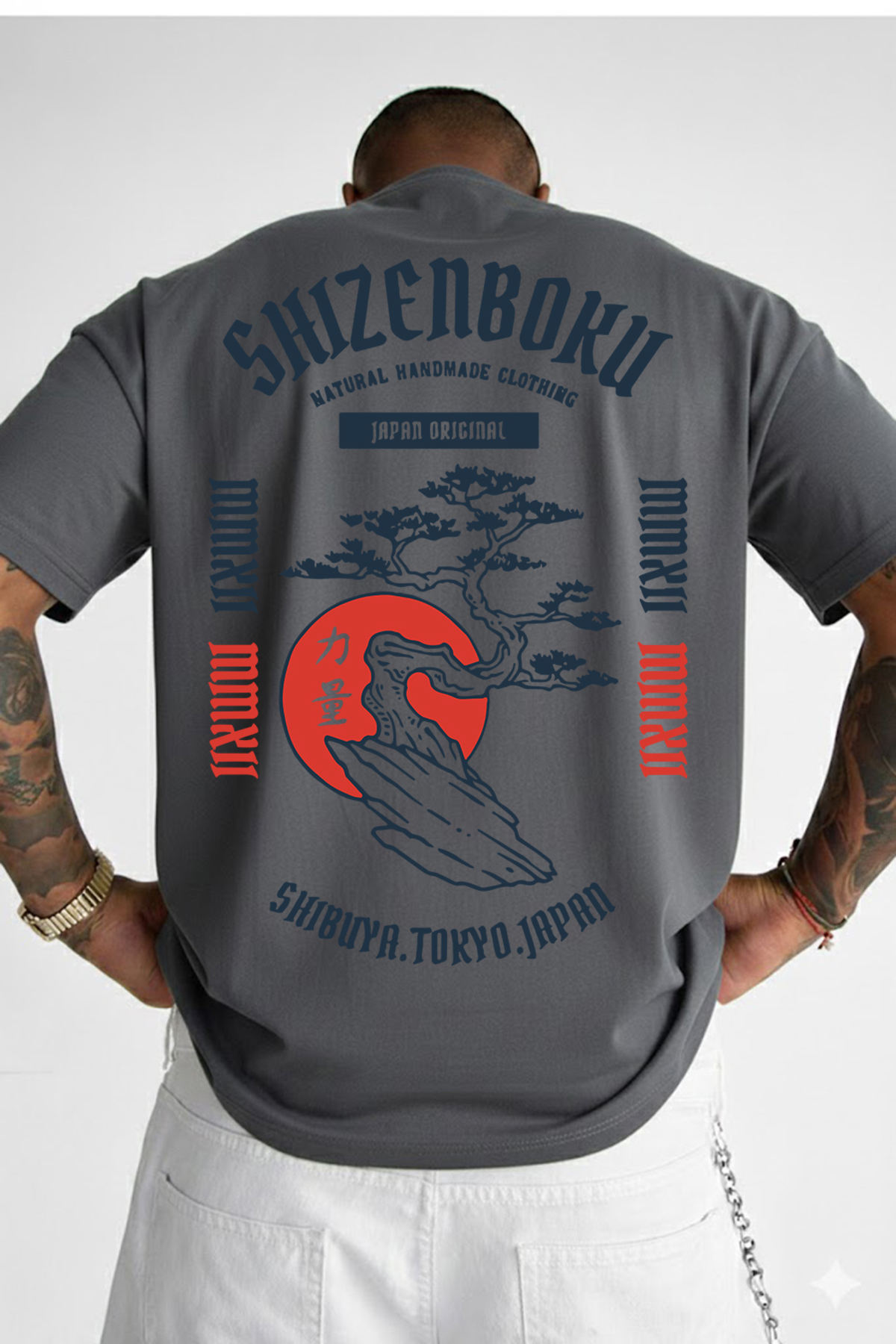 ヒロ@YK様 VEK Premium Oversize Japon Ağaç Baskılı T-Shirt – Shizen Tokyo