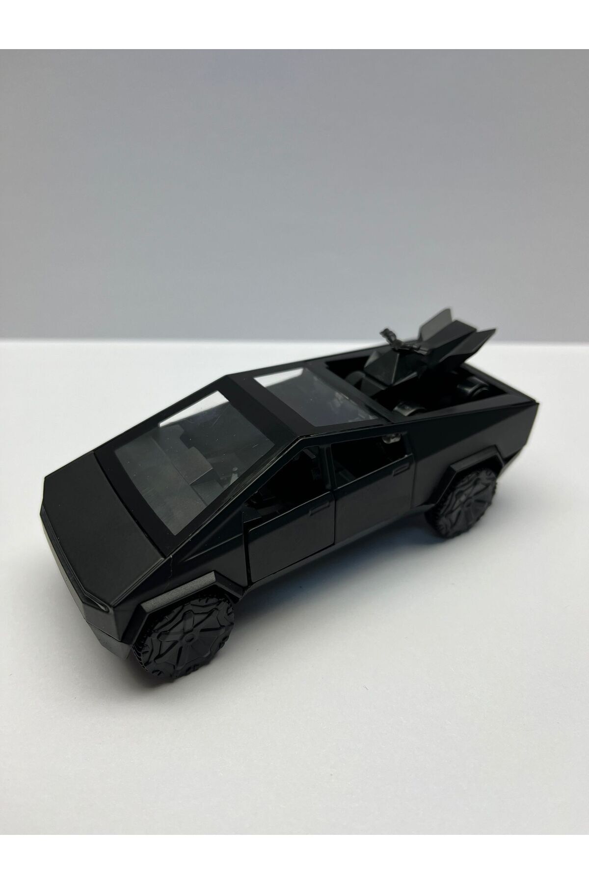 afreyz oyuncak Oyuncak Tesla Cybertruck Metal Araba Çek Bırak Tesla Ve Atv 1:36 Kapı Bagaj Açılır Kutulu Araba fotoğrafı 5 (önizleme)