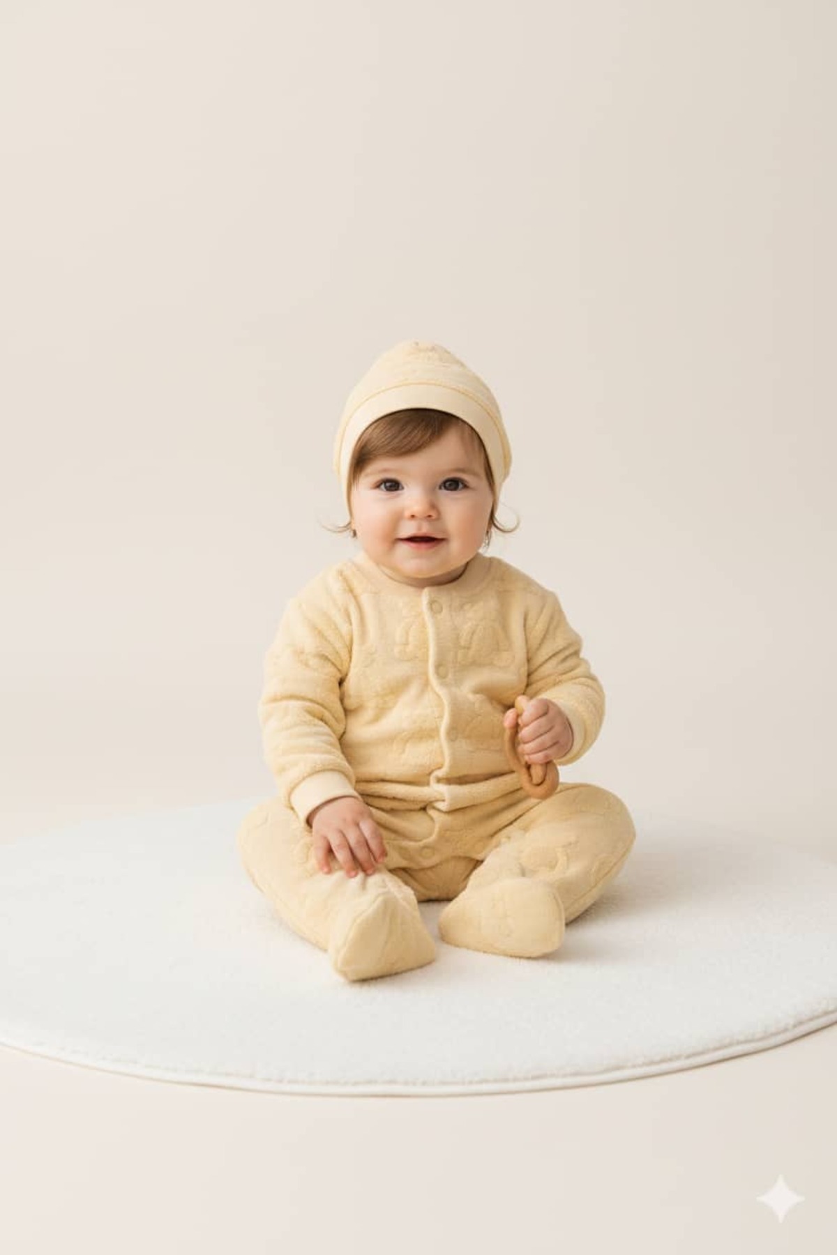 KapsülBebek %100 Pamuk Peluş Ayıcık Desenli Tulum Set fotoğrafı 6 (önizleme)