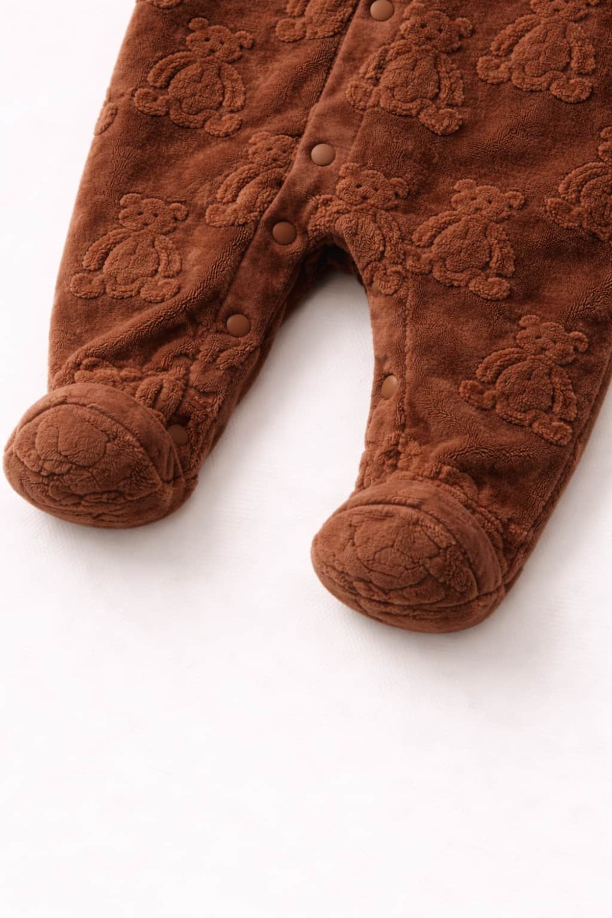 KapsülBebek %100 Pamuk Peluş Ayıcık Desenli Tulum Set fotoğrafı 3 (önizleme)