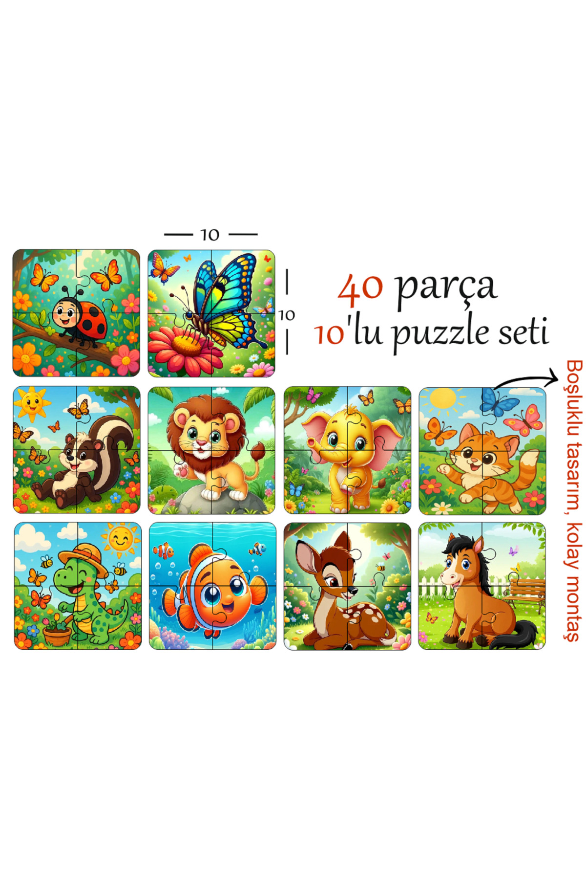 karalar ahşap Ahşap Çocuk Yapboz Eğitici Zeka Geliştirici Montessori Oyuncak Mega Set fotoğrafı 3 (önizleme)