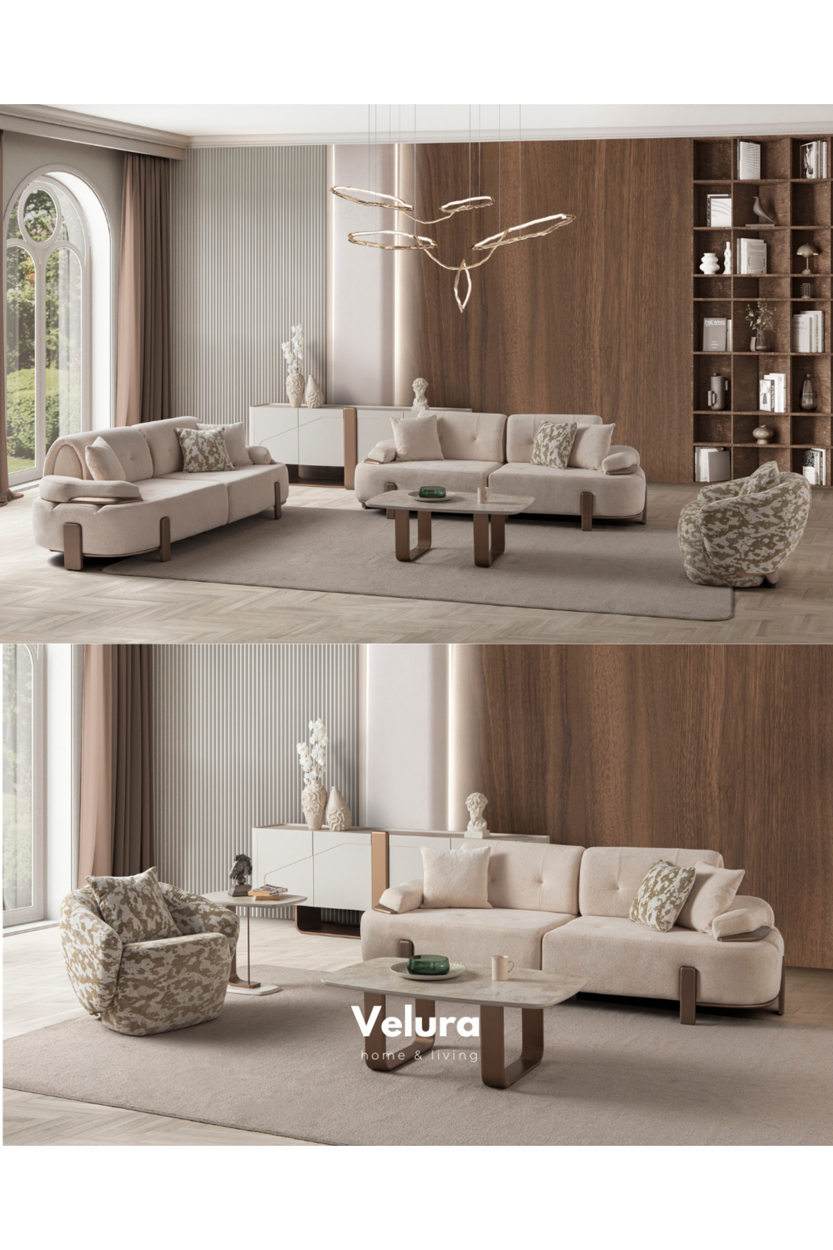 Velura Home & Living Aras 3+3+1 Koltuk Takımı & Oturma Grubu