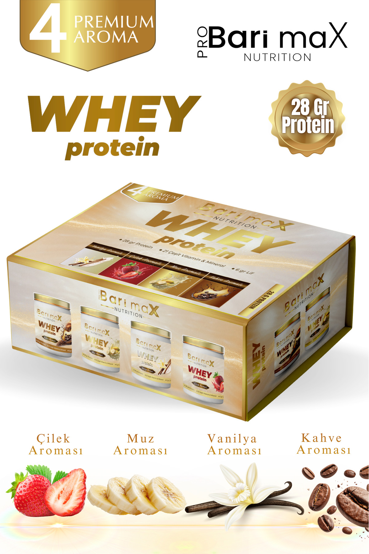 PBX PRO BARI MAX Whey Protein, Lif , Multivitamin ve Mineralli Gıda ...