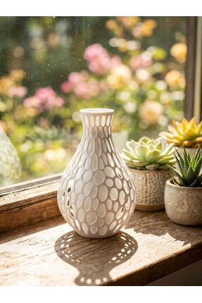 MCY DEKOR VORONOİ Modern Parametrik Tasarım Vazo - Minimalist Geometrik Merme...