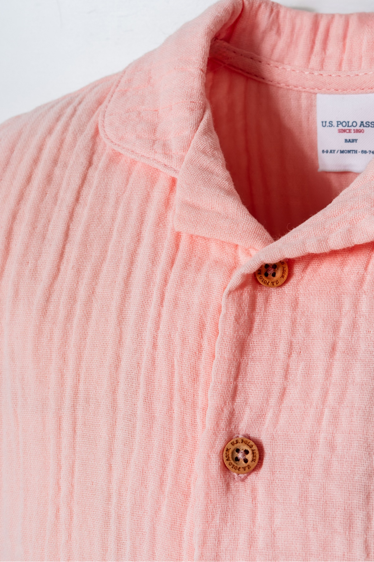 ست شلوار موسلین نوزاد دختر U.S. Polo Assn، ۶ تا ۳۶ ماه، سالمونی — 3