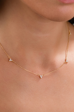 Uzel Takı Sanat Taş Detaylı Zarif Kadın Gümüş Kolye