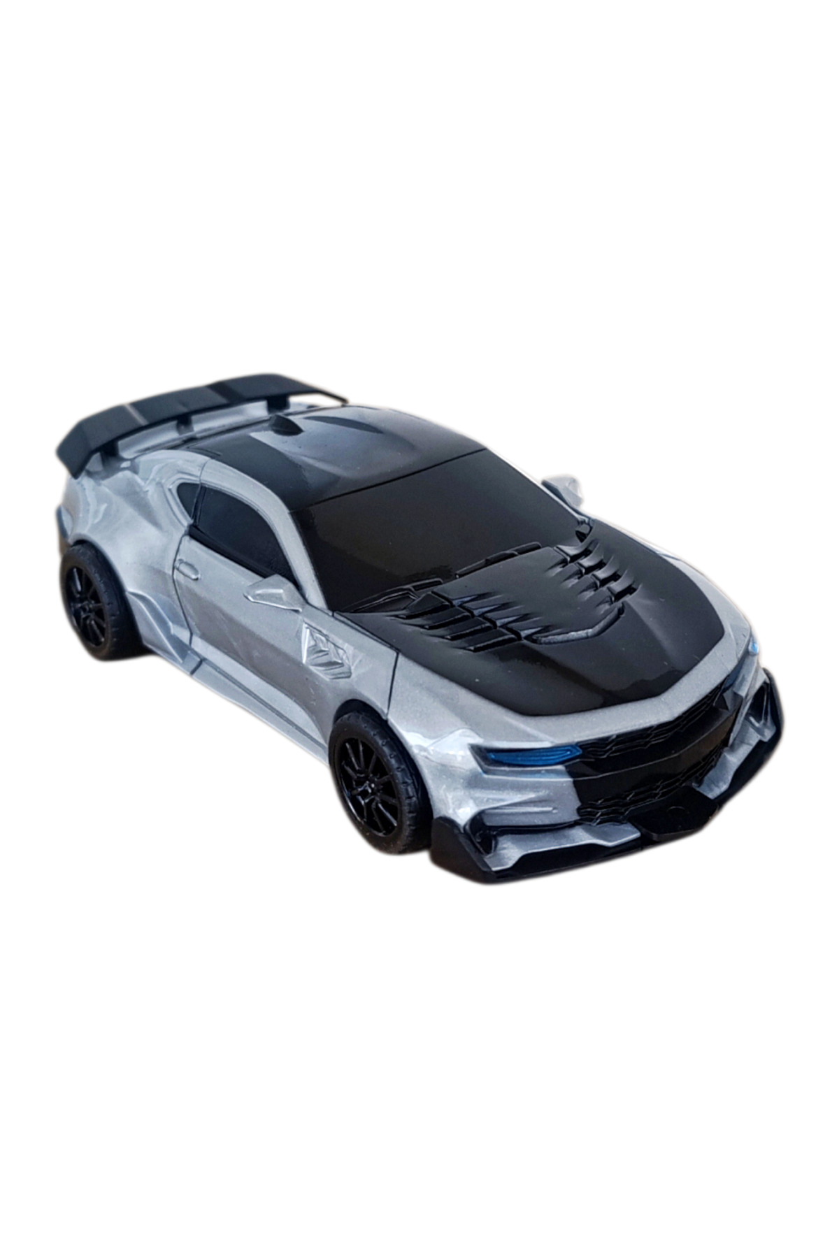 Brother Toys Transformer Robot Çek Bırak Kendinden Robota Dönüşen 1:32 Gri Camaro Oyuncak Araba fotoğrafı 3 (önizleme)