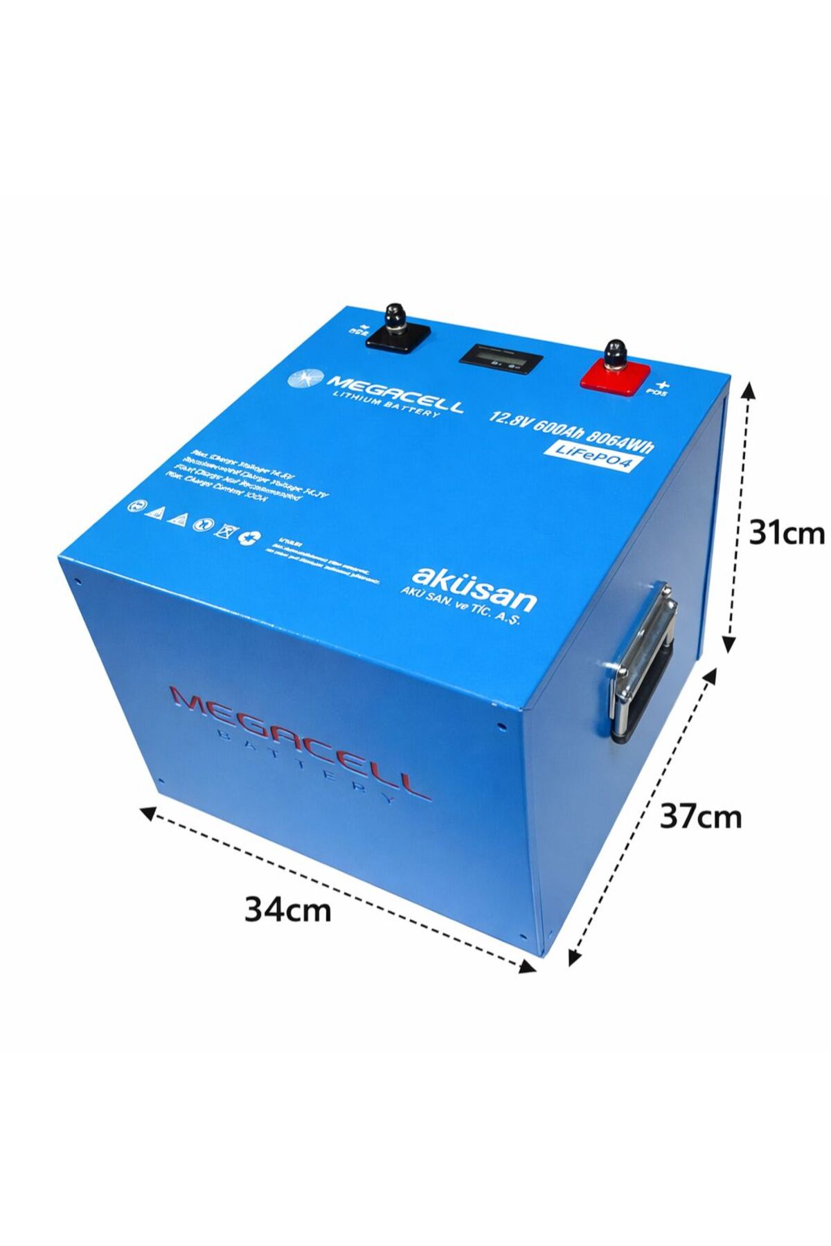 Megacell 12.8 V 630 AH LİTYUM DEMİR FOSFAT (Lifep04)-PRİZMATİK
