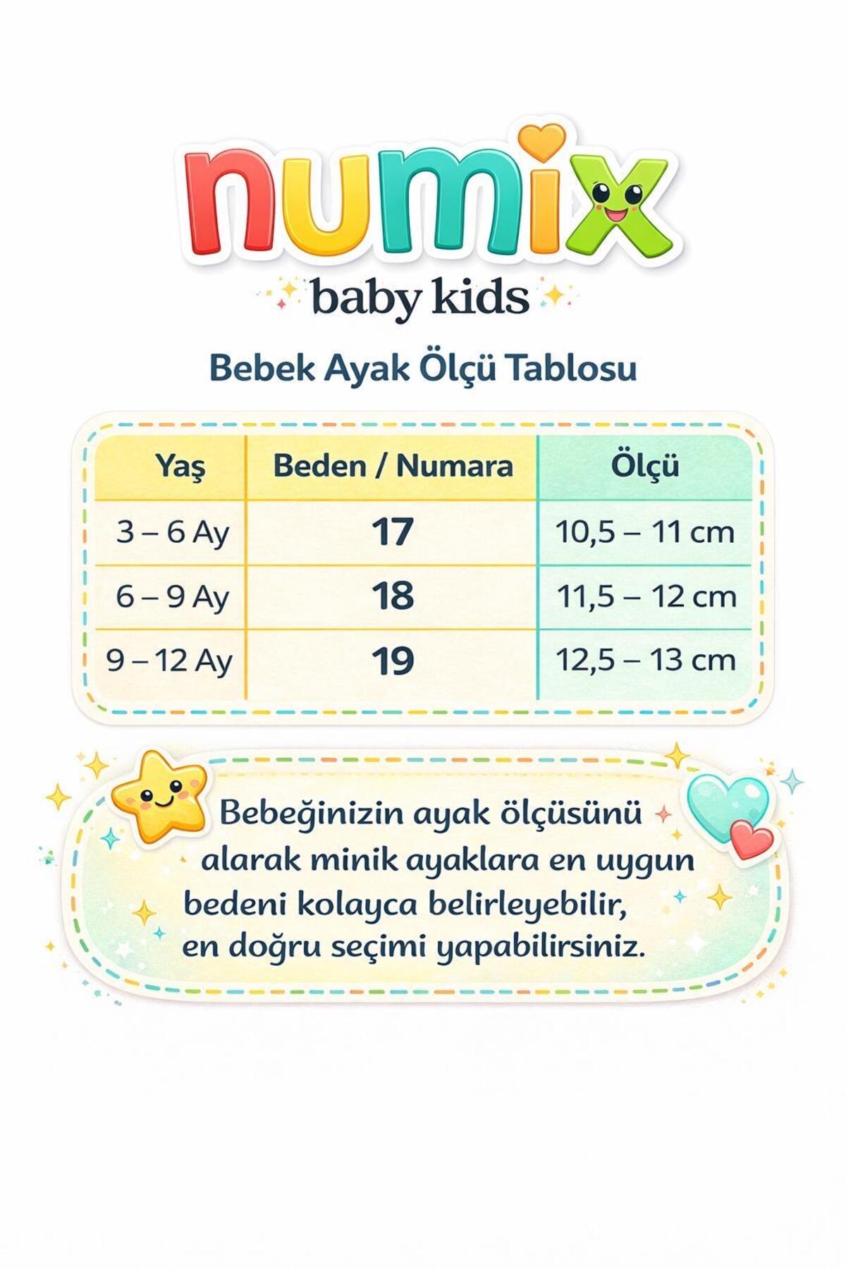 Numix Baby Kids Bebek Patik-Ev Ayakkabısı, Hafif-Rahat İlk Adım Ayakkabısı, Cırtlı Konforlu, Kaydırmaz Taban, Babet fotoğrafı 6 (önizleme)