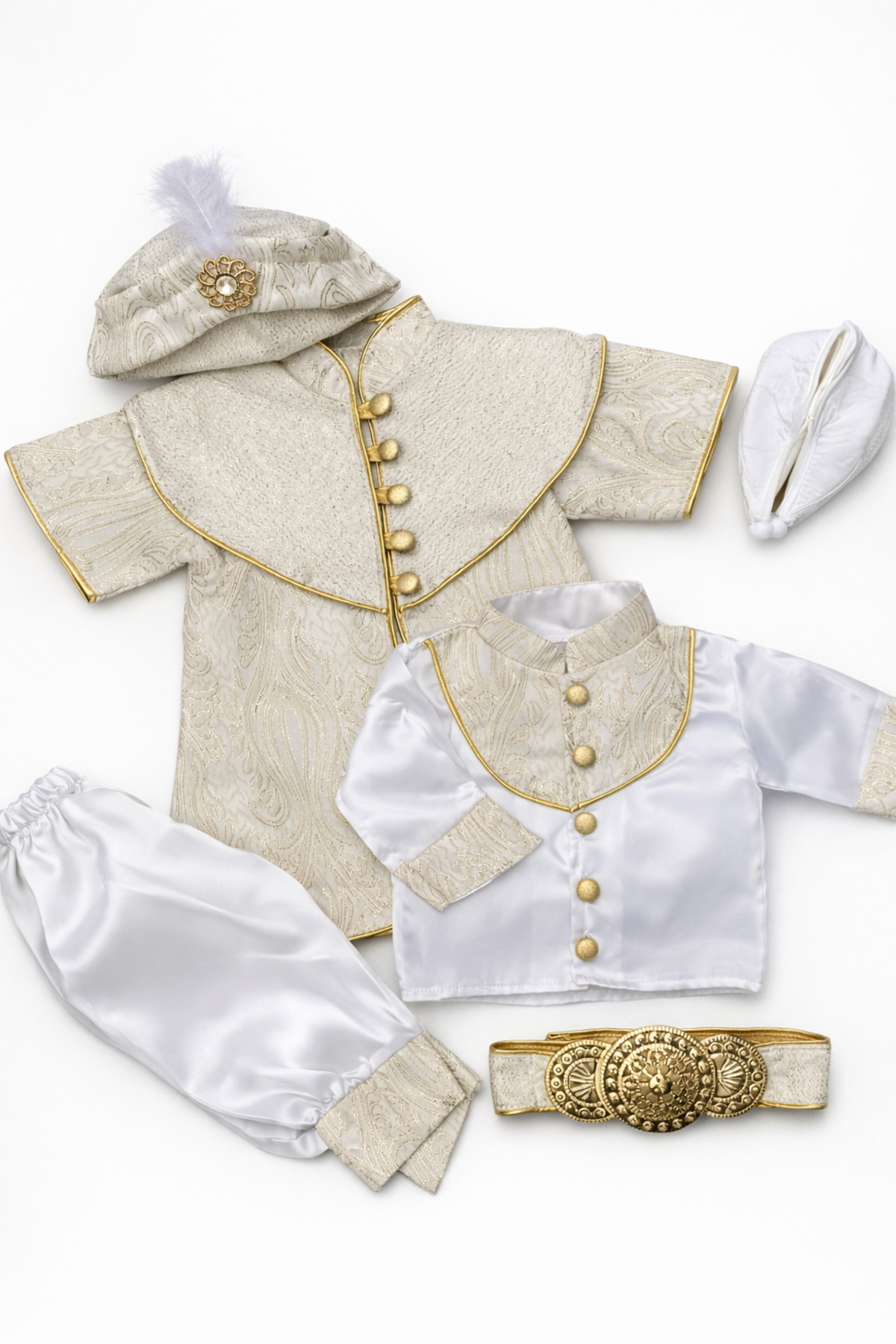 moukou Yenidoğan Bebek Takımı Mevlüt Ve Sünnet Kıyafeti Mevlütlük Sünnetlik Takım fotoğrafı 2 (önizleme)