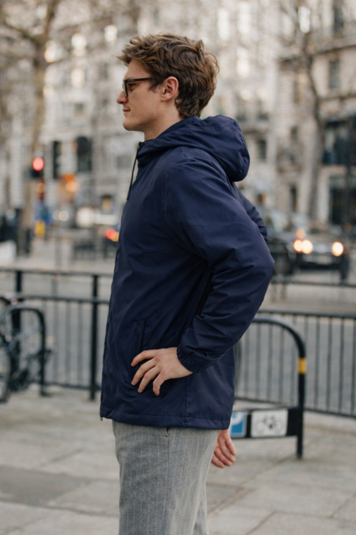 DAMGA JEANS Erkek Cepli Elite Comfort Astarlı Lacivert Yağmurluk & Rüzgarlık görsel 3