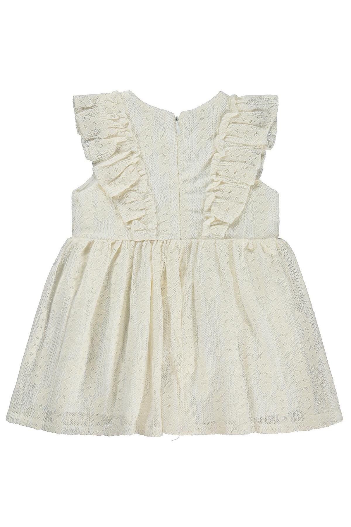 Civil Baby Dantel Bel Fiyonklu 6-18 Ay Elbise - Ekru 18-24 Ay fotoğrafı 3 (önizleme)