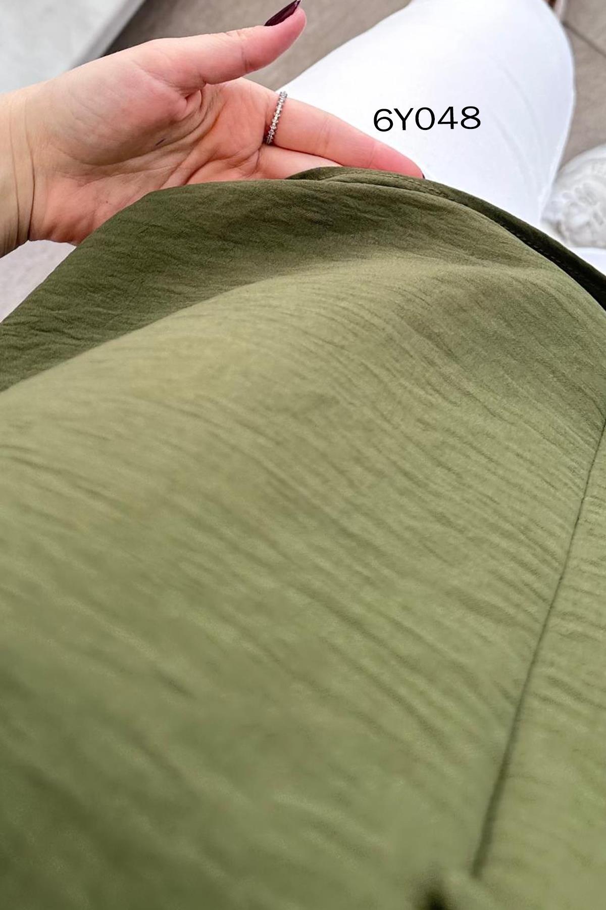 İnce Topuk  Yakası Düğmeli Aerobin Bluz 6Y048 - Görsel 6