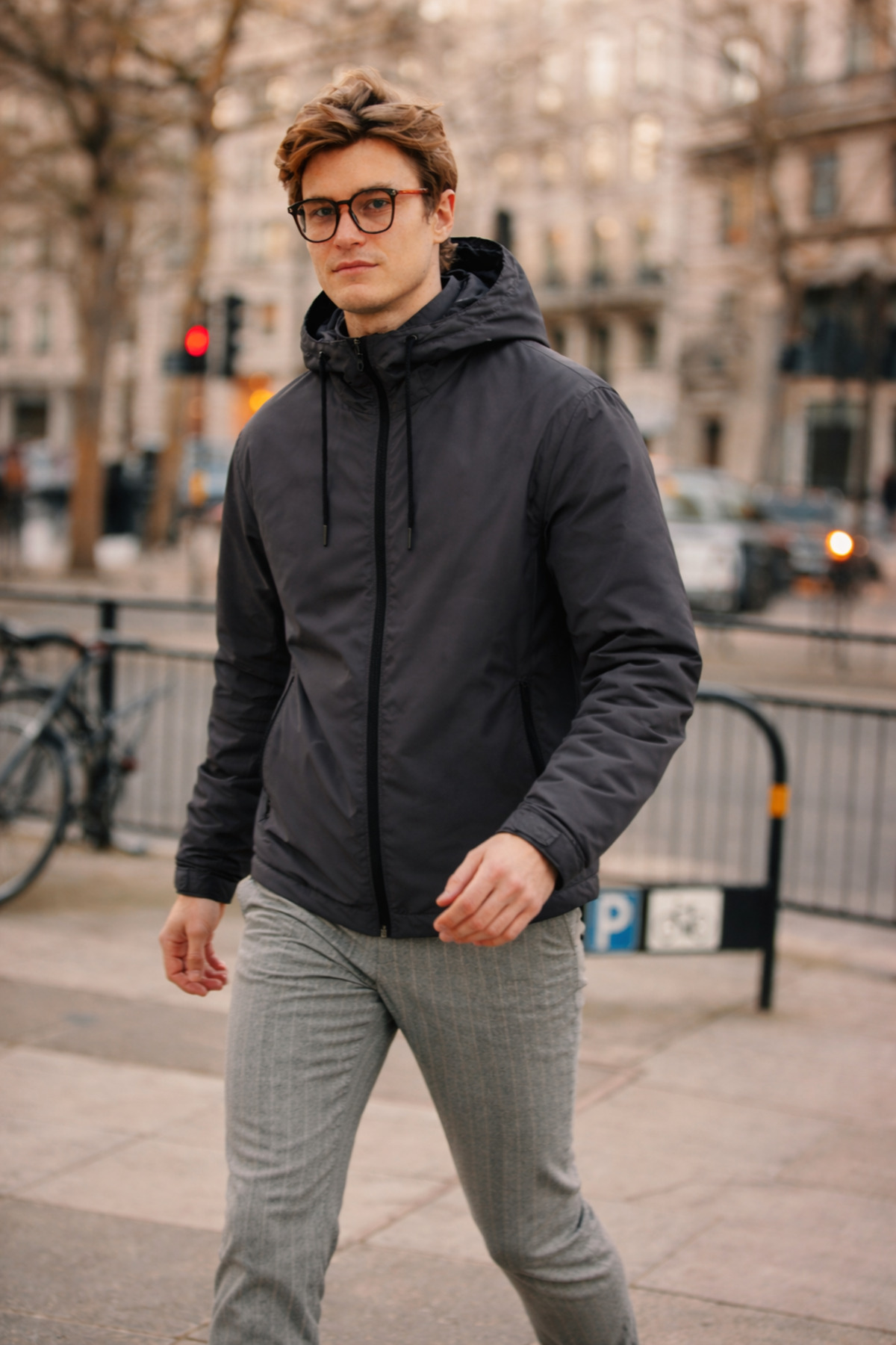 DAMGA JEANS Erkek Cepli Elite Comfort Astarlı Füme Yağmurluk & Rüzgarlık görsel 5