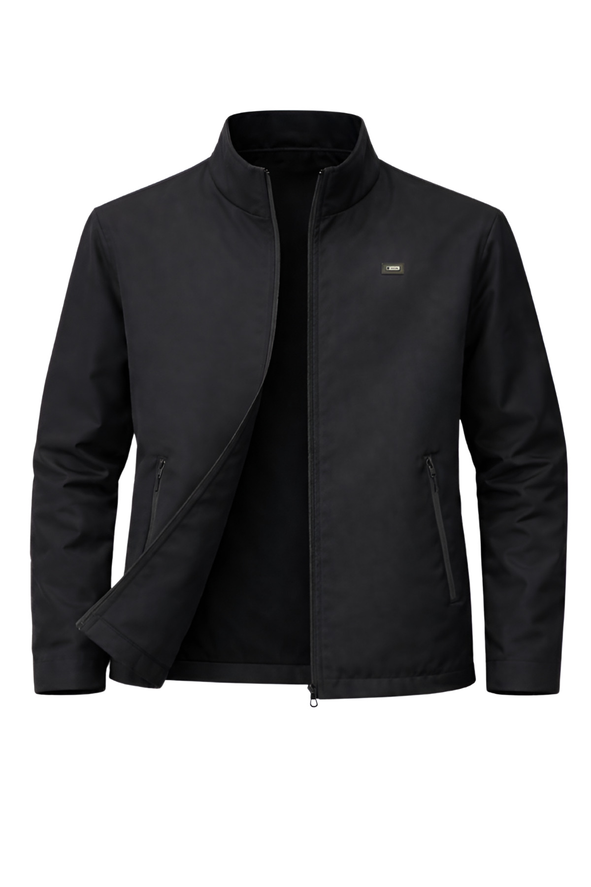 SİVAİST  Siyah Erkek Polyester Karışımlı İnce Rüzgarlık Su Ve Rüzgar Geçirmez Mevsimlik&Yazlık Mont