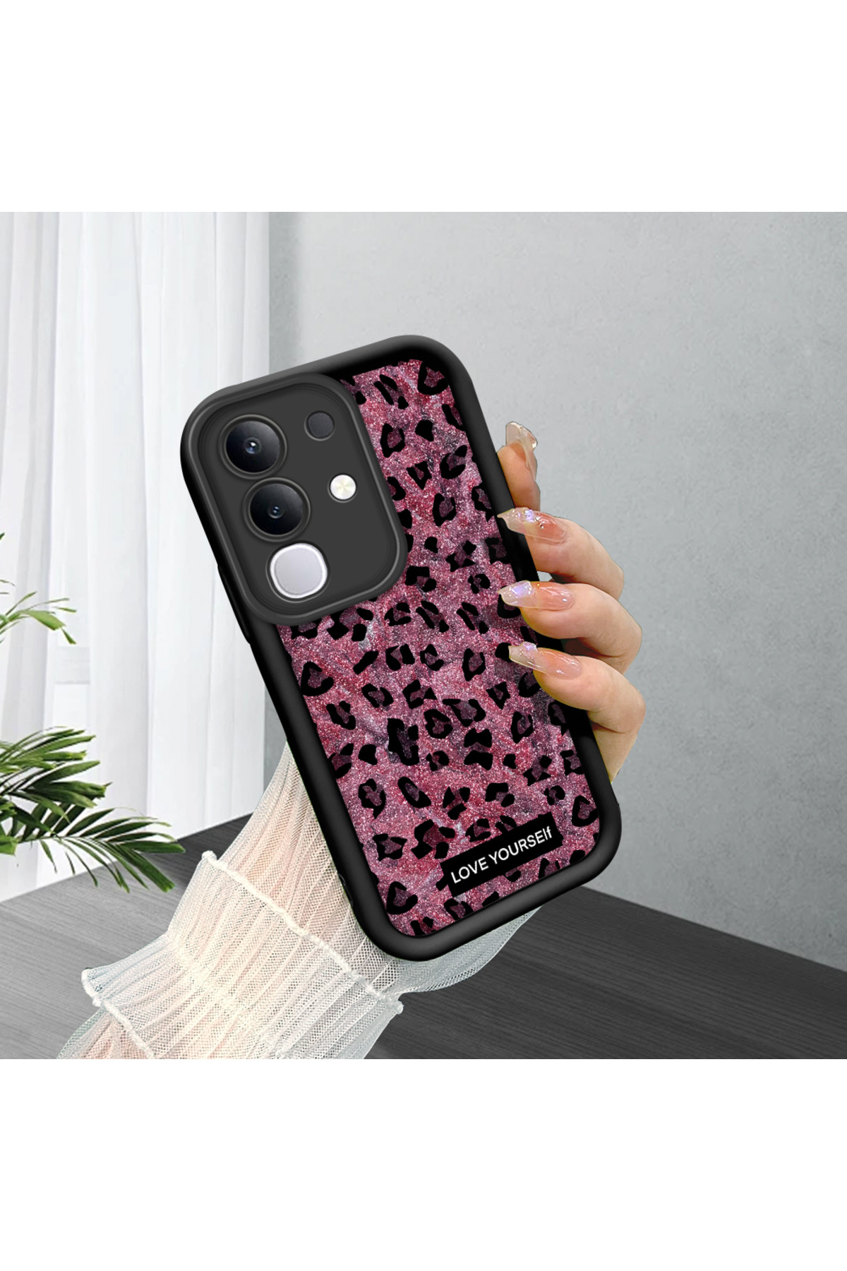 Black Silicone Case with Vivo Y29 4G Compatible Shockproof Camera Protection