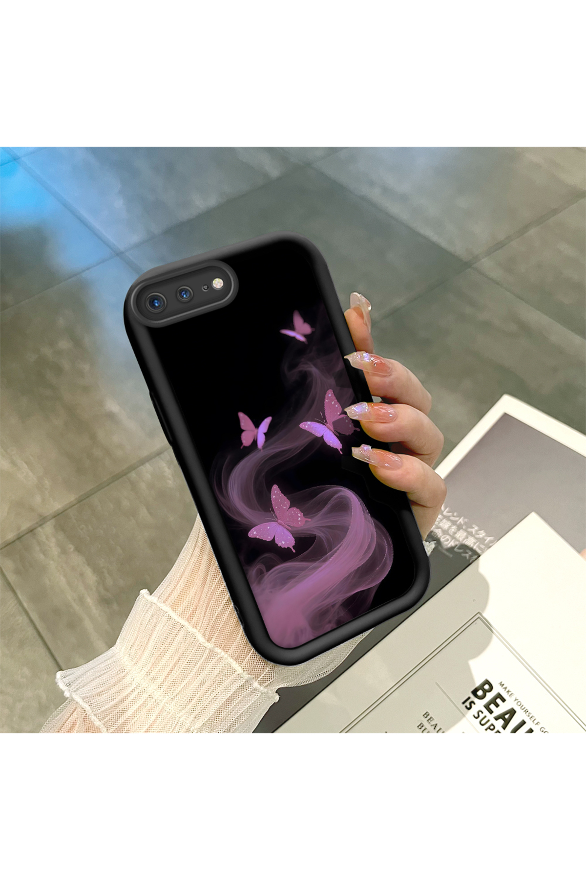 black Silicone Case Shockproof Camera Protection for iPhone 7 Plus/8 Plus