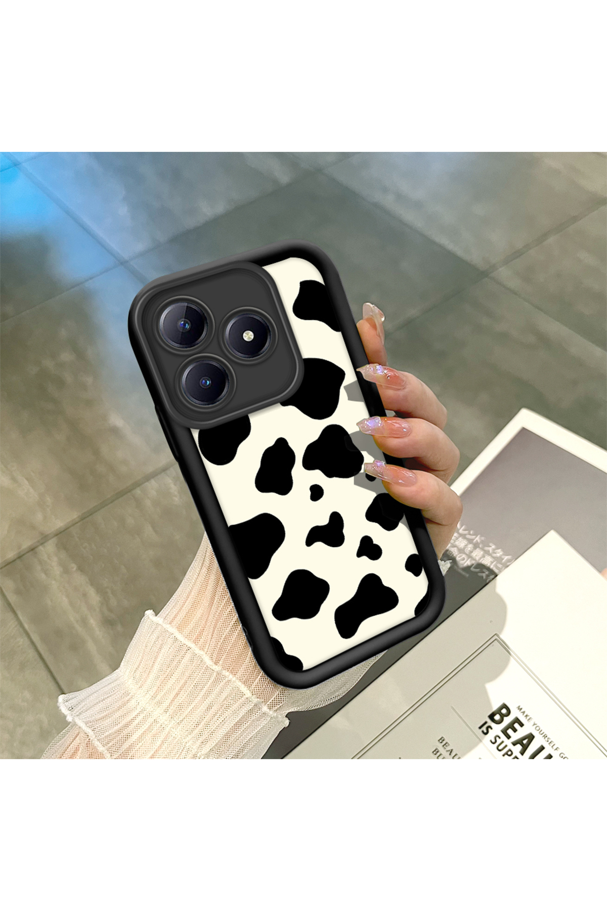 Realme C63 4G/C61 Compatible Black Silicone Case Shockproof Camera Protected