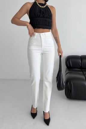 PAZEN MODA taşlı mom jean