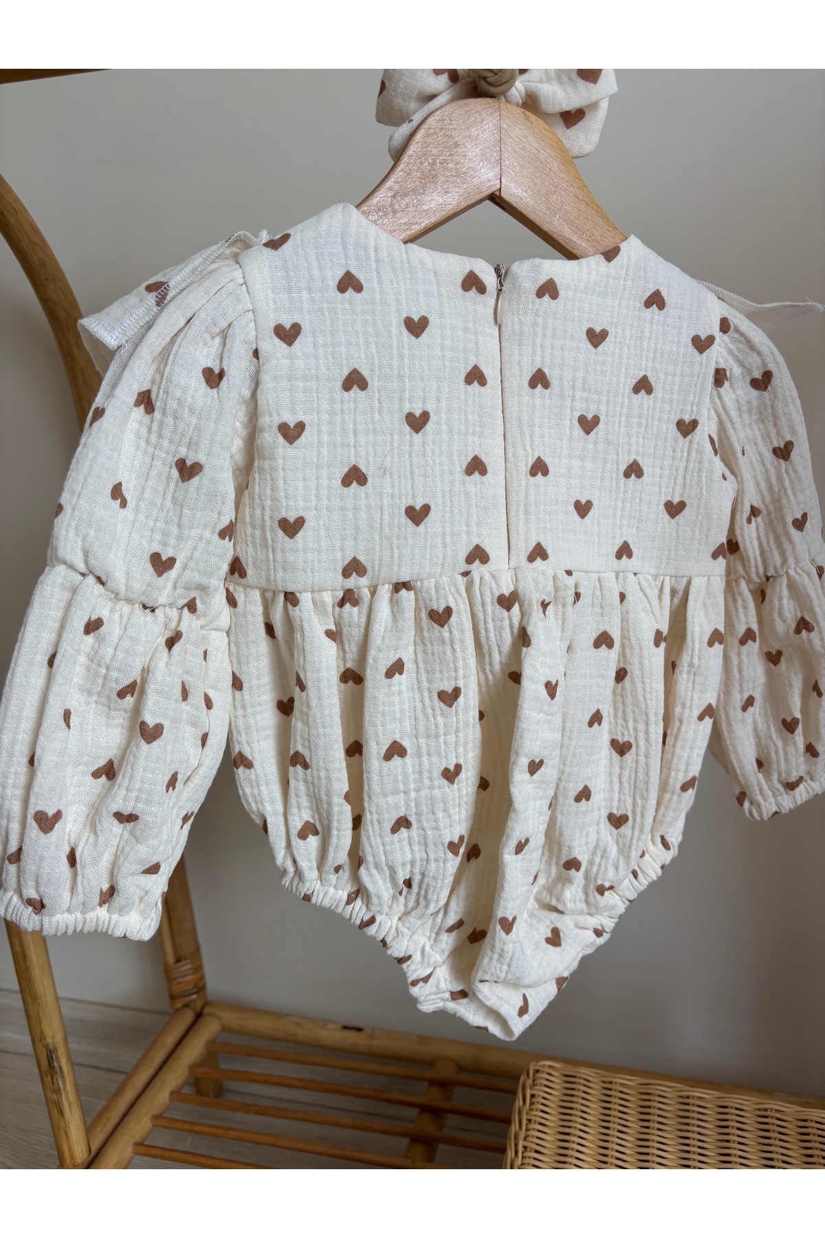 Lolidenss Kahve kalp Romper fotoğrafı 4 (önizleme)