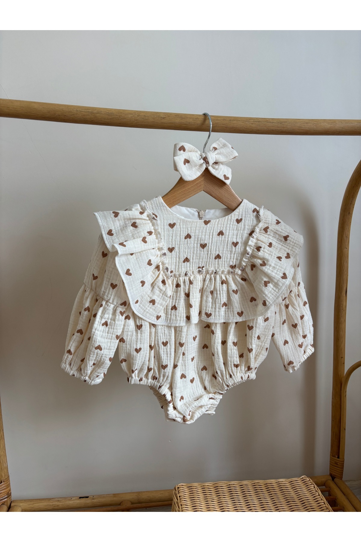 Lolidenss Kahve kalp Romper fotoğrafı 2 (önizleme)