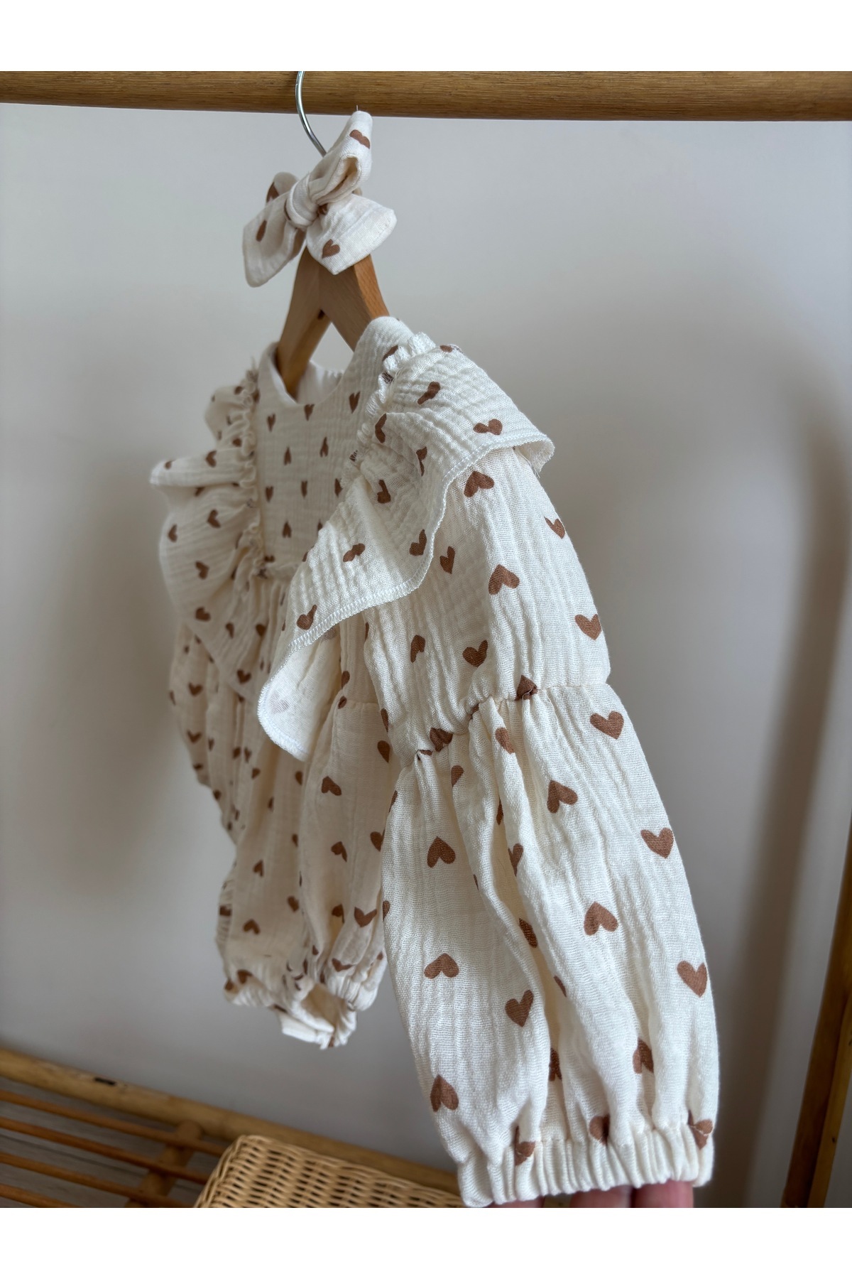 Lolidenss Kahve kalp Romper fotoğrafı 3 (önizleme)