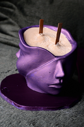 Özgüneş4c Modern Art Yüz Figürlü Dekoratif Mum