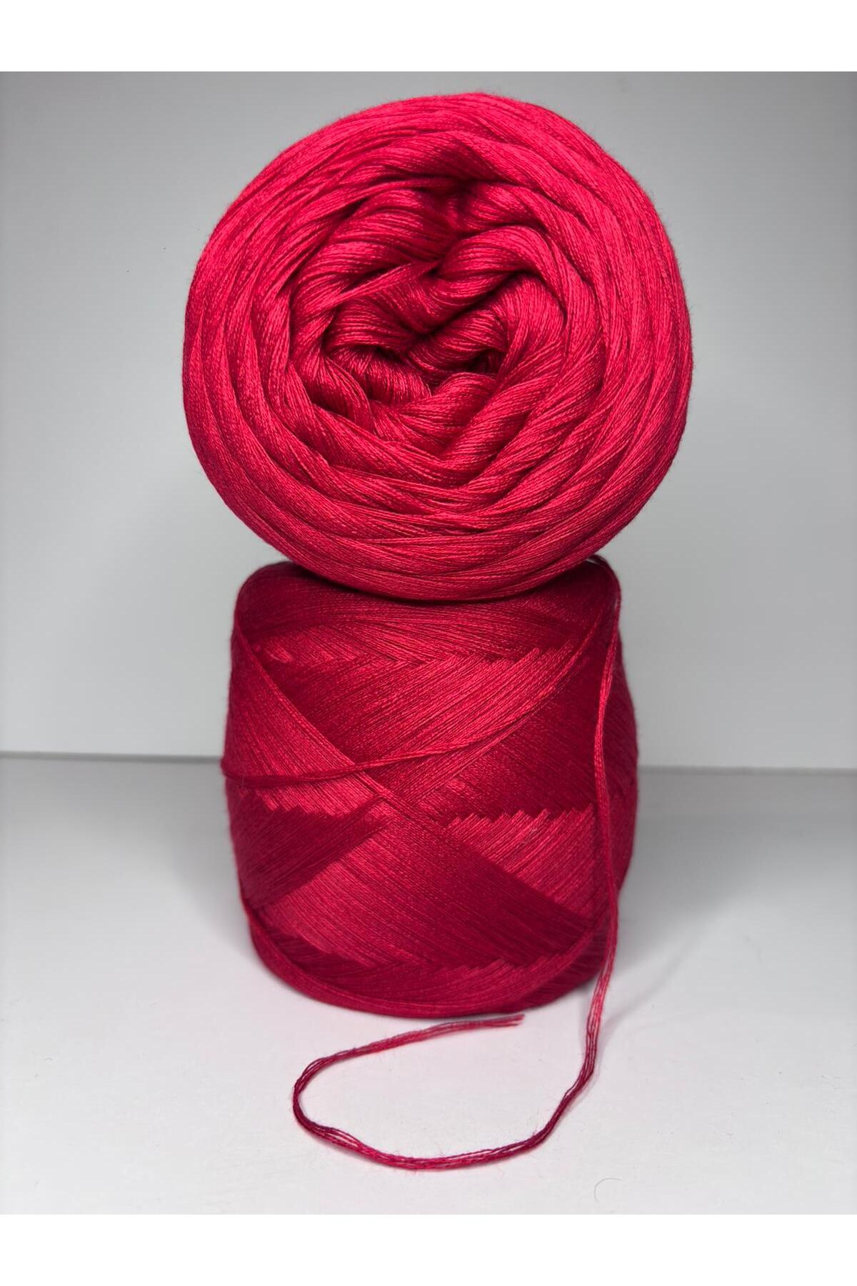 Red Italian mercerized viscose (5 layers of wrap) (summer,seasonal) knit rope 200gr
