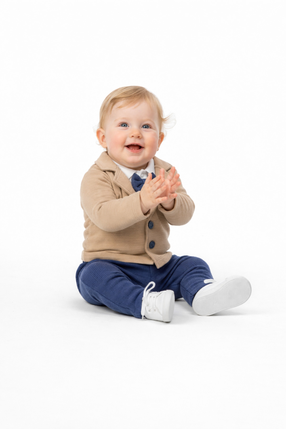 İZYALİF BABY Erkek Bebek Papyonlu Ceket 3lü Takım Bayramlık Mevlüt Takımı Pamuklu fotoğrafı 5 (önizleme)