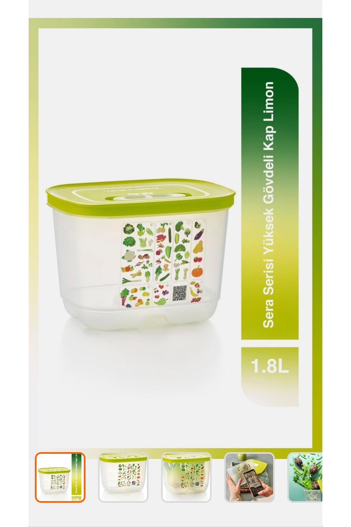 Tupperware Limon Tupperware Sera 1.8 lt Limon yüksek govde - Fiyatı, Yorumları