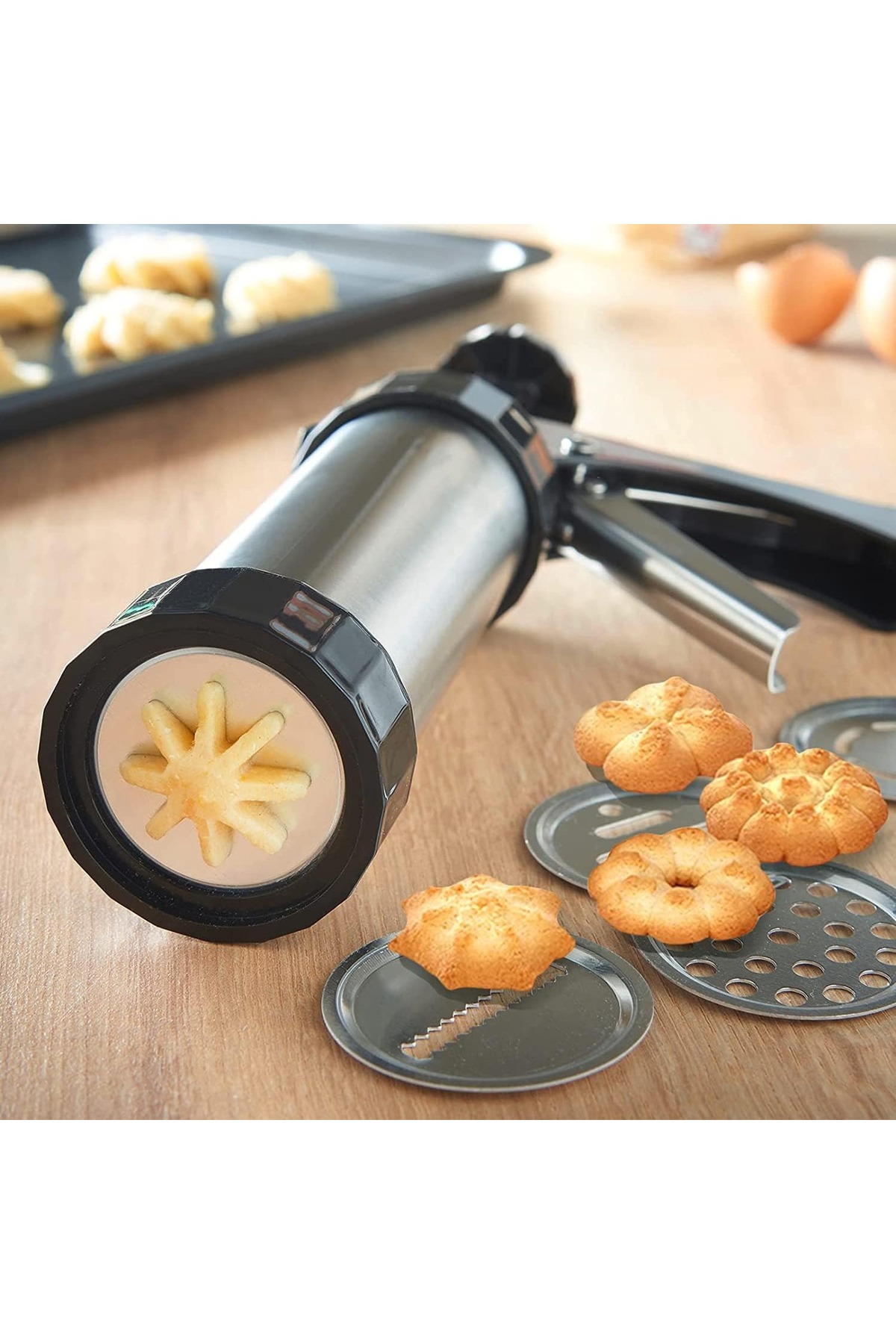 ماكينة صنع البسكويت DENX 16 في 1، مجموعة مسدس البس...