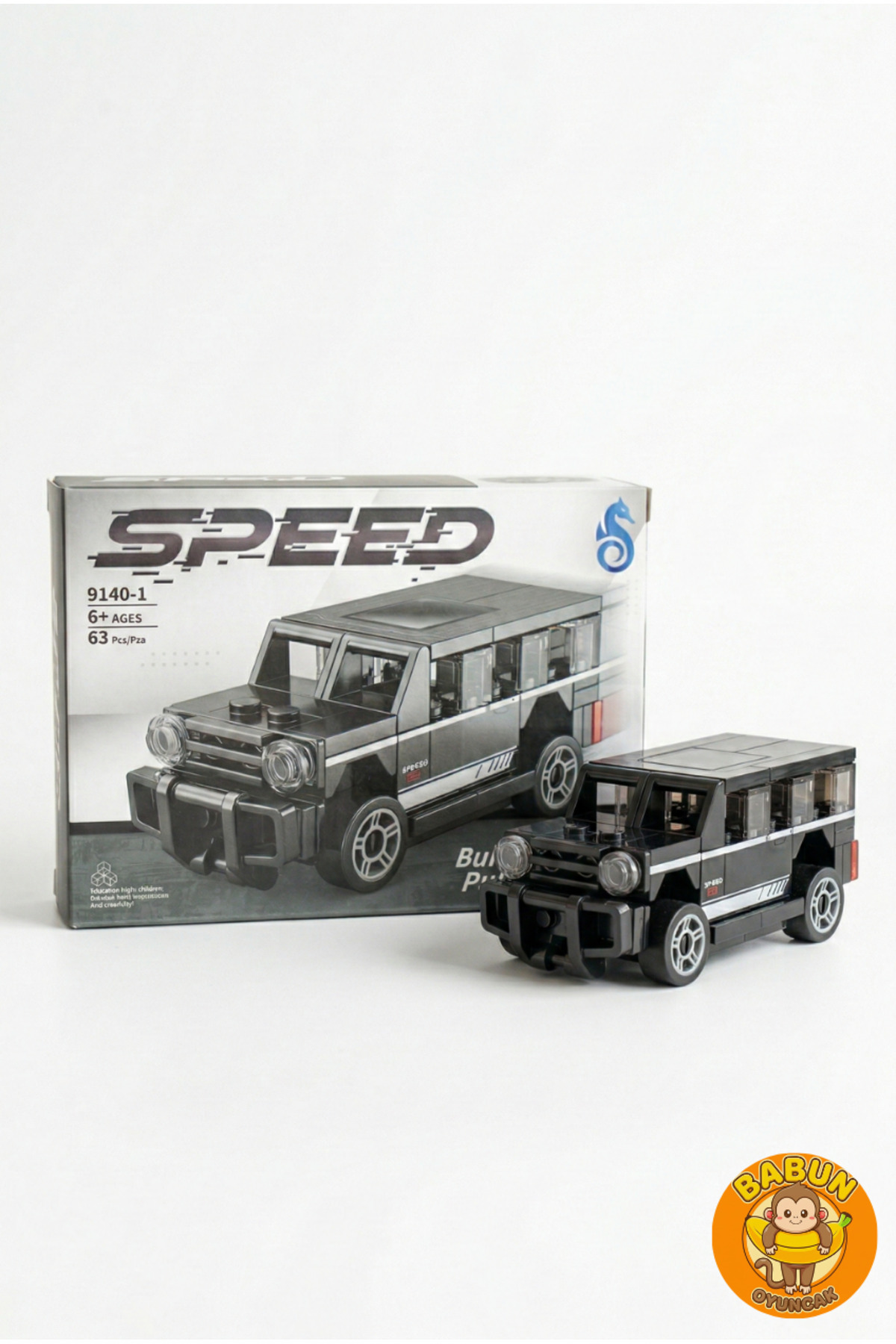 SPEED Bricks Mini Lego Araba Yapı Blok Seti - Çek-Bırak Araba Yapım Seti -Speed Siyah Jeep (63 Parça) fotoğrafı 3 (önizleme)