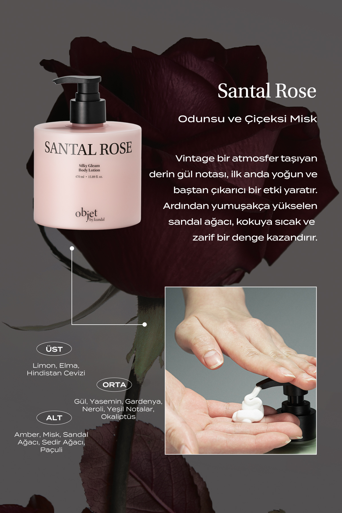 Yaşlanma Karşıtı Saten Bitişli Vücut Losyonu Silky Gleam Body Lotion (Santal Rose) — 9175 — تصویر 3 از 9