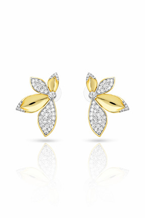 VELORA.CO Zirkon Taşlı Çiçek Form Küpe