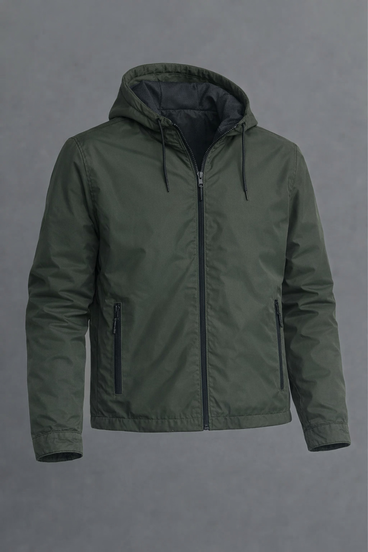 DAMGA JEANS  Erkek Basic Günlük Haki Yağmurluk & Rüzgarlık