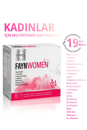 FAYNMED FAYNWOMEN Kadın Vitamin Myo İnositol, L-Karnitin, Resveratrol,Koenzim...