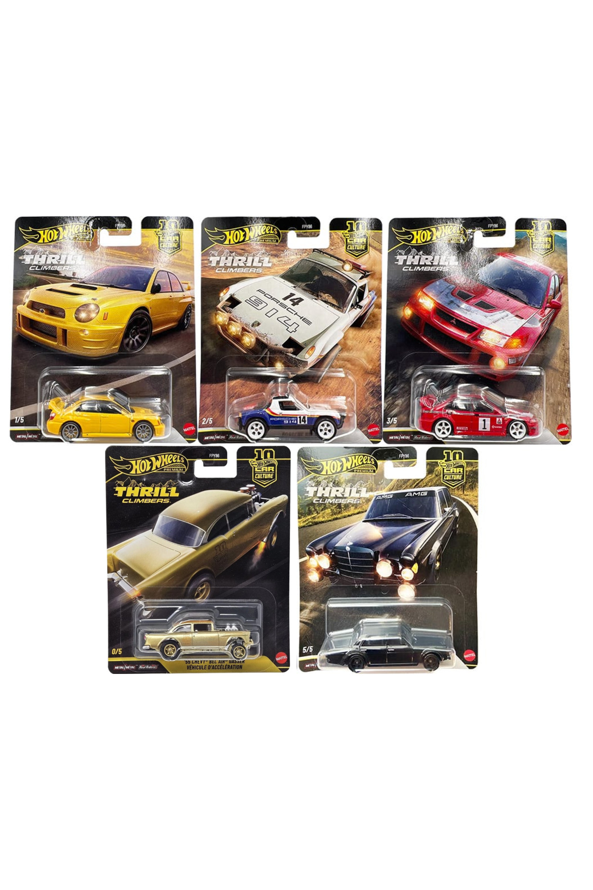 ベスト・コレクション HOT WHEELS Thrill Climbers - Chase'li Set (4+1) - Car Culture