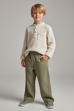 Patriko ERKEK ÇOCUK YENİ SEZON MÜSLİN HAKİM YAKA GÖMLEK PANTOLON ALT ÜST TAKI...